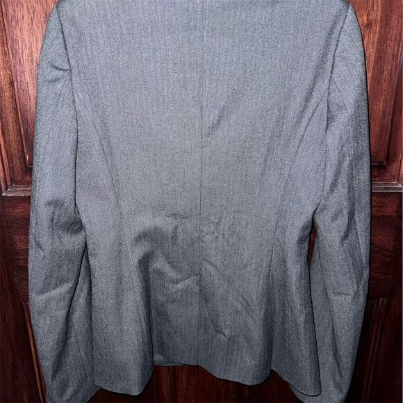 Vintage Stile Benetton Women's Gray Blazer Jacket Size 40 Business Casual Fitted - Picture 8 of 11